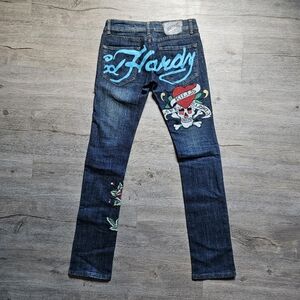 Vintage Ed Hardy Jeans – Women’s Size 26 – Y2K Tattoo Style